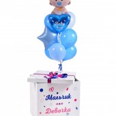 Коробка с шарами для определения пола ребенка - Товары для гендер пати во Владимире - яркий способ узнать пол ребенка сюрпризом